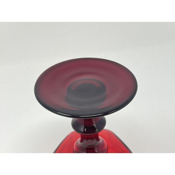 Vintage Bryce Antique Ruby Red Champagne Sherbet Coupe Glass 5” - Picture 6 of 6